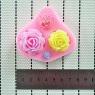 4 Different Sizes Roses Fondant Cake Decorating Mold N6