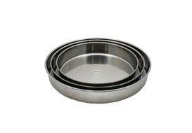 3 PCS Stainless Steel Cake Baking Pan 11/12/14" Round Deep Dish Bakeware Culinary Tool N2