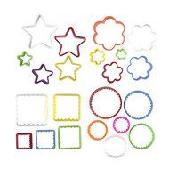 LoveS 22Pcs Biscuit Cutters Cookie Cutters Sandwich Cutters Plastic Bpa-free Multi-size Vibrant Colors Shapes... N2