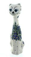 Polish Pottery Hyacinth Small Cat