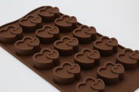 Lariy 15 Holes Creative Kitchen DIY Double Hearts Chocolates Cakes Mold Silicone Mould N2