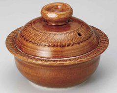 Candy-Glaze for 1-2 persons 6.5inch Donabe Japanese Hot pot Brown Ceramic Made in Japan