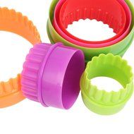 Cookie Cutter Two Sided Round Cookie Cutters and Biscuit Cutter Great Set of 6pc From La Cucina&#039;s Best, Premium... N3