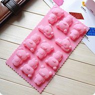 HuaYang Lovely Bear Cake Cookie Chocolate Silicone Gel Mold Mould Baking Tray(1Pcs: Random Color)