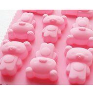 HuaYang Lovely Bear Cake Cookie Chocolate Silicone Gel Mold Mould Baking Tray(1Pcs: Random Color) N3