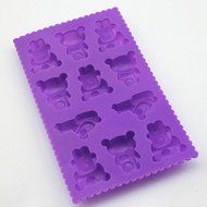 HuaYang Lovely Bear Cake Cookie Chocolate Silicone Gel Mold Mould Baking Tray(1Pcs: Random Color) N4