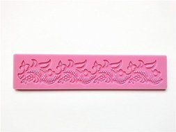 Longzang Silicone Lace Mat Art Deco Fondant Mold Silicone Molds Craft Mould DIY Cake Decorating L046