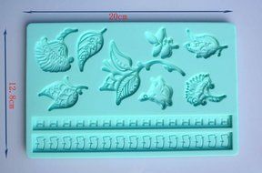 Fondant Silicone Lace Mold DIY Cake Tool Flower Leaf Butterfly Model N2