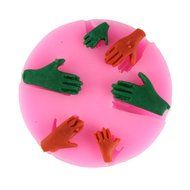 Lariy New Silicon 6 Hands Cake DIY Muffin Chocolate Cookie Baking Mold Mould Pan &pound;&uml; random color&pound; N3