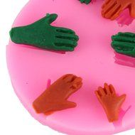 Lariy New Silicon 6 Hands Cake DIY Muffin Chocolate Cookie Baking Mold Mould Pan &pound;&uml; random color&pound; N4