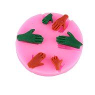 Lariy New Silicon 6 Hands Cake DIY Muffin Chocolate Cookie Baking Mold Mould Pan &pound;&uml; random color&pound; N5