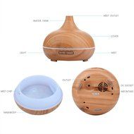 GerTong Aromatherapy Essential Oil Diffuser, 300ml Wood Grain Diffuser Cool Mist Humidifier Air Purifier for Home... N3