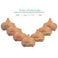 GerTong Aromatherapy Essential Oil Diffuser, 300ml Wood Grain Diffuser Cool Mist Humidifier Air Purifier for Home... N4