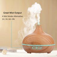 GerTong Aromatherapy Essential Oil Diffuser, 300ml Wood Grain Diffuser Cool Mist Humidifier Air Purifier for Home... N5