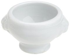 Kitchen Supply 8059 White Porcelain Mini Lion Head Bowl, 2 Inch Diameter
