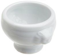 Kitchen Supply 8059 White Porcelain Mini Lion Head Bowl, 2 Inch Diameter N2