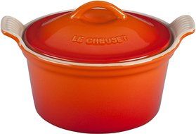 Le Creuset Heritage Stoneware 18oz. Covered Cocotte, Flame