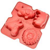 Freshware CB-900RD 4-Cavity Fun Shape Silicone Mold for Homemade Soap, Jello, Pudding, Cake, and More N3