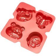 Freshware CB-900RD 4-Cavity Fun Shape Silicone Mold for Homemade Soap, Jello, Pudding, Cake, and More N7