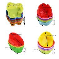 Alolli Silicone Cupcake Liners - 24 Pack Baking Cups- Reusable &amp; Nonstick Muffin Molds N2