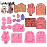 Doinb 10pcs/Set Castle Coach Dress Glass Slipper Horse Angel girls Fairy doors Window flowers Snail Cake Pastry...