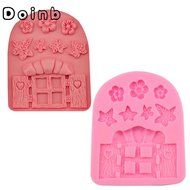 Doinb 10pcs/Set Castle Coach Dress Glass Slipper Horse Angel girls Fairy doors Window flowers Snail Cake Pastry... N6