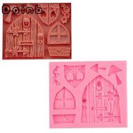 Doinb 10pcs/Set Castle Coach Dress Glass Slipper Horse Angel girls Fairy doors Window flowers Snail Cake Pastry... N7