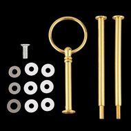 Gacube 5 Wedding Party Metal Gold 3 Tier Cake Plate Center Stand Handle Sets