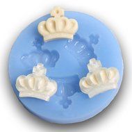 Allforhome(TM) 3 Cavity Silicone 3d Imperial Crown Silicone Cake Fondant Molds Sugar Craft Moulds DIY Cake Decorating...