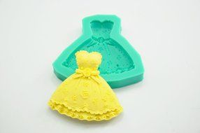 TANGCHU Fondant Cake Decoration Sugarcraft Clay Mold Princess Skirt Green N3