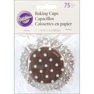 Wilton Standard Baking Cups 75-Pack Dots, Teal N2