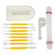 Best Quality Sugar Craft 11pcs Plastic Tools Accessories Set Kit For Cakes Modelling And Decorating With Icing...
