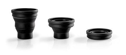 Silicone Basting Brush | Folding Cup | Storage Bag by USA Kitchen Elite | Silicone Bristles - Baste Food On The... N2