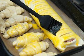 Silicone Basting Brush | Folding Cup | Storage Bag by USA Kitchen Elite | Silicone Bristles - Baste Food On The... N4