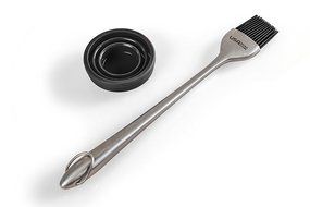 Silicone Basting Brush | Folding Cup | Storage Bag by USA Kitchen Elite | Silicone Bristles - Baste Food On The... N10