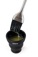 Silicone Basting Brush | Folding Cup | Storage Bag by USA Kitchen Elite | Silicone Bristles - Baste Food On The... N11