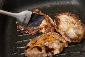 Silicone Basting Brush | Folding Cup | Storage Bag by USA Kitchen Elite | Silicone Bristles - Baste Food On The... N13