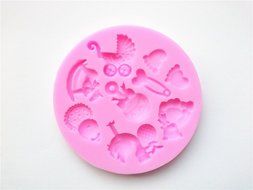 Wocuz Silicone Candy Making Supplies Fondant Chocolate Mold Cake Decorating Tool Baby Shower Party N2