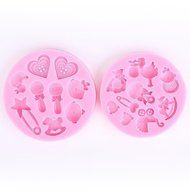 Wocuz Silicone Candy Making Supplies Fondant Chocolate Mold Cake Decorating Tool Baby Shower Party N4