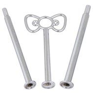 Gacube Wedding Party 3 Tier Cake Plate Center Bow Stand Handle N2