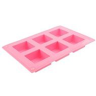 Generic High Quality 6 Cups Square Shape Silicone Material Cake Mold