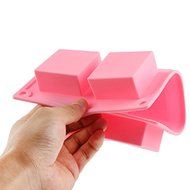 Generic High Quality 6 Cups Square Shape Silicone Material Cake Mold N4