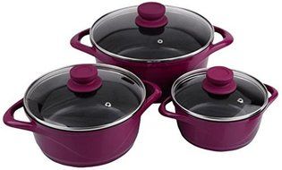 Wonderchef Ceramide Casserole Set, 6-Piece, Pink
