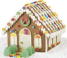 Christmas Bundle - Unassembled Christmas Gingerbread House Kit with Candies, Icing, Decorating Bag and Tip Included... N2