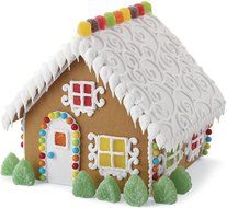 Christmas Bundle - Unassembled Christmas Gingerbread House Kit with Candies, Icing, Decorating Bag and Tip Included... N3