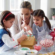 Christmas Bundle - Unassembled Christmas Gingerbread House Kit with Candies, Icing, Decorating Bag and Tip Included... N6