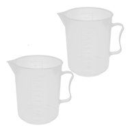 uxcell Plastic Kitchen Lab Measuring Cup Jug Pour Spout Container 1000mL 2pcs