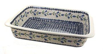 Polish Pottery Tulip Large Rectangular Baker