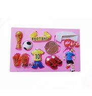 Yunko Come on World Cup Silicone Fondant Cupcake Decorating Chocolate Candy Sugar Mold
