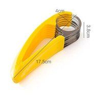 ASDOMO Banana Slicer Kitchen Banana Section Plastic Banana Slicer Chopper Fruit Cutter Cucumber Salad Stainless... N5